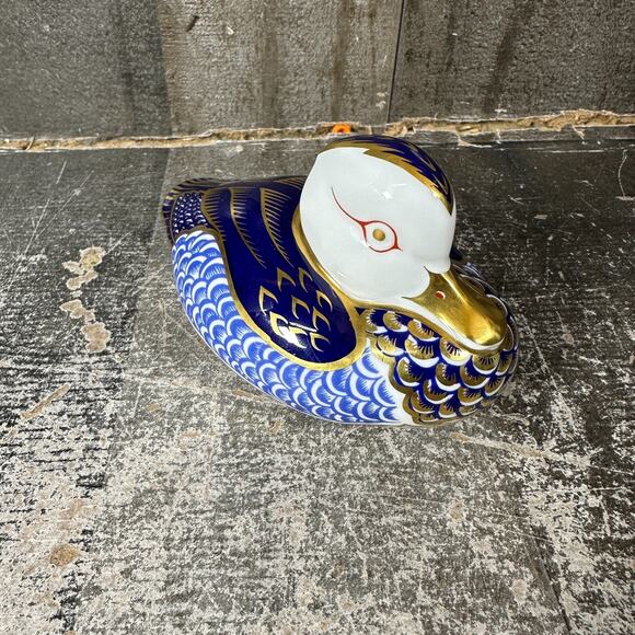 Royal Crown Derby English Bone China DUCK Paperweight Figurine - Picture 11 of 11